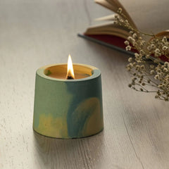 Concrete Jar Candle – Soy Wax Candle with Wooden Wick