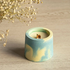 Concrete Jar Candle – Soy Wax Candle with Wooden Wick