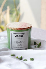 ZURI Firangipani Green Jar Candle – Scented Soy Wax