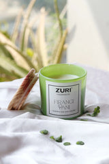 ZURI Firangipani Green Jar Candle – Scented Soy Wax